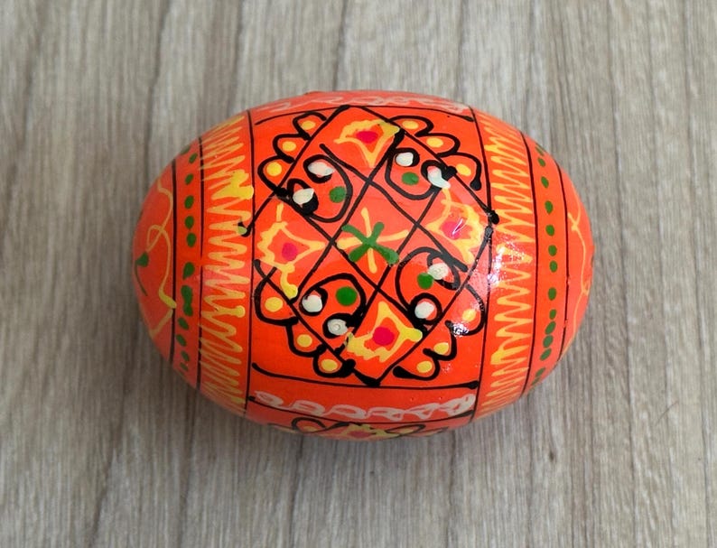 Hand Painted Pysanka Egg: Ukrainian Folk Art Easter Gift - Etsy