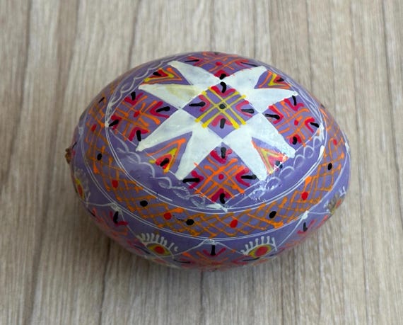 Hand Painted Pysanka Egg: Ukrainian Folk Art Christmas Gift - Etsy