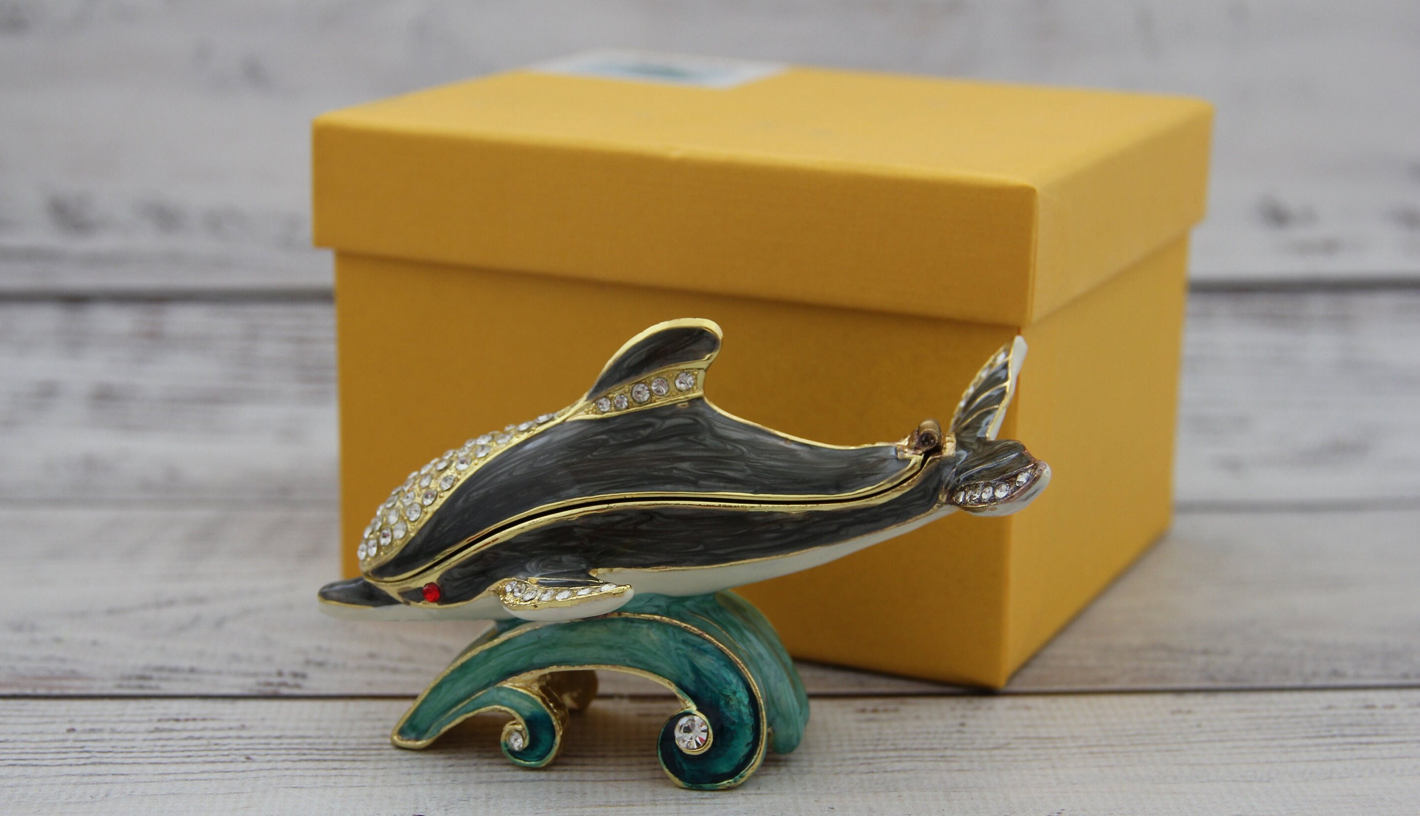 Swarovski Crystal Figurines Dolphin - Etsy