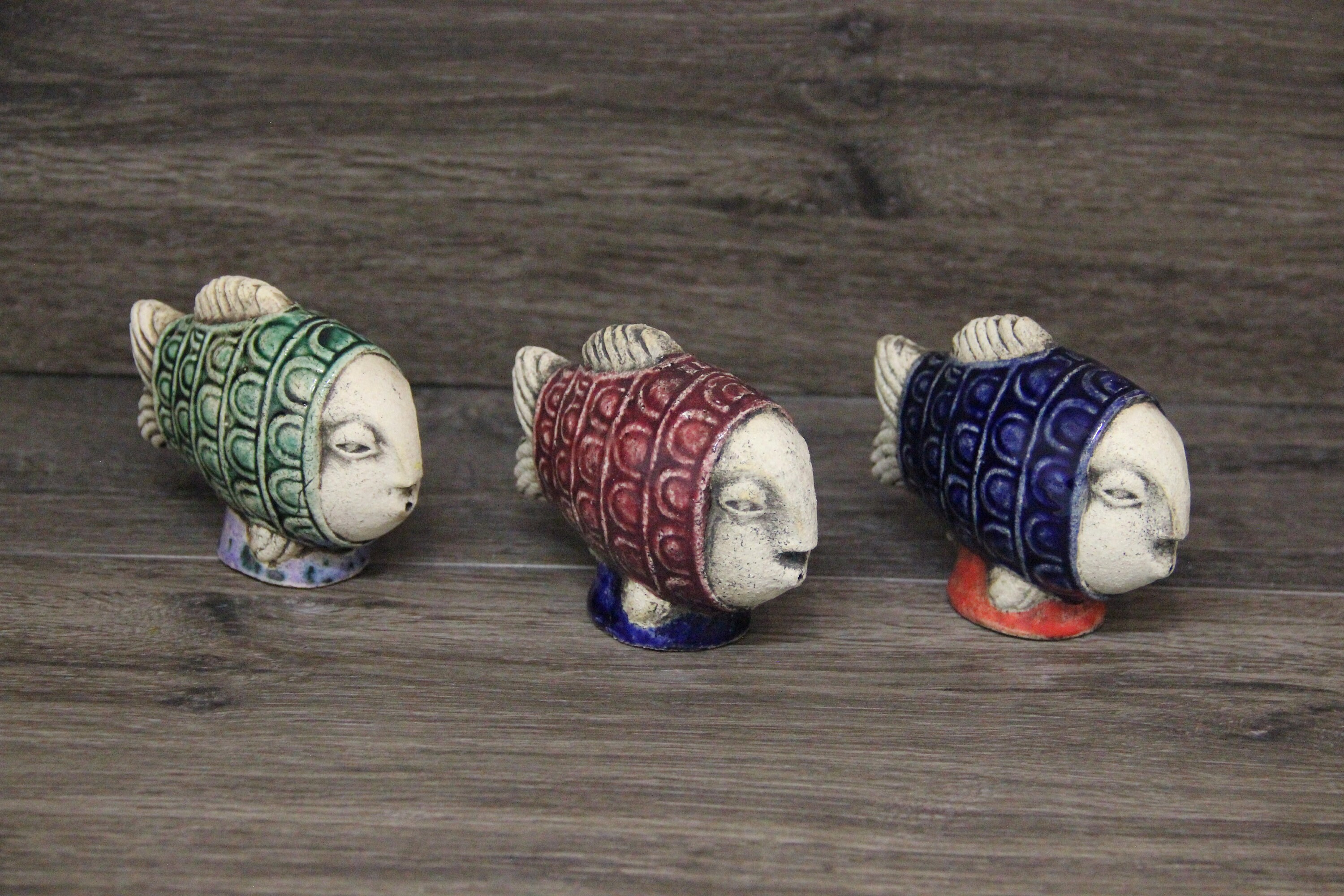 Ceramic Figurine Fish 2.95 Collectable Ceramic Sculpture Etsy