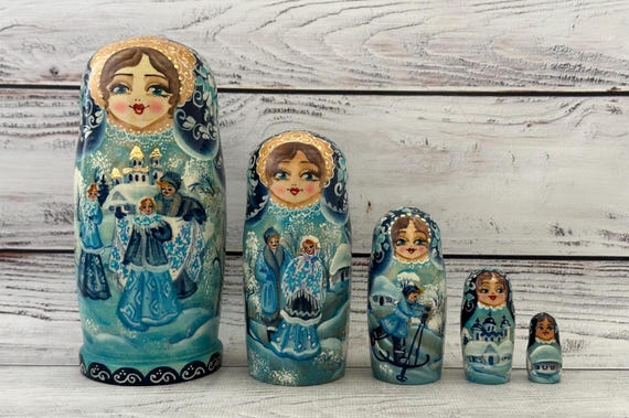 Muñecas Matrioska Personalizadas Con Foto – Regalo Original En Estilo Cartoon De Madera Para Toda La Familia
