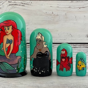 Cartoon Heroes  Nesting Doll 5.11&#39;&#39; or 13 cm Hand Painted  Doll 5pieces Funny Gifts  Kids Gift Toys for Kids  Made In Ukraine