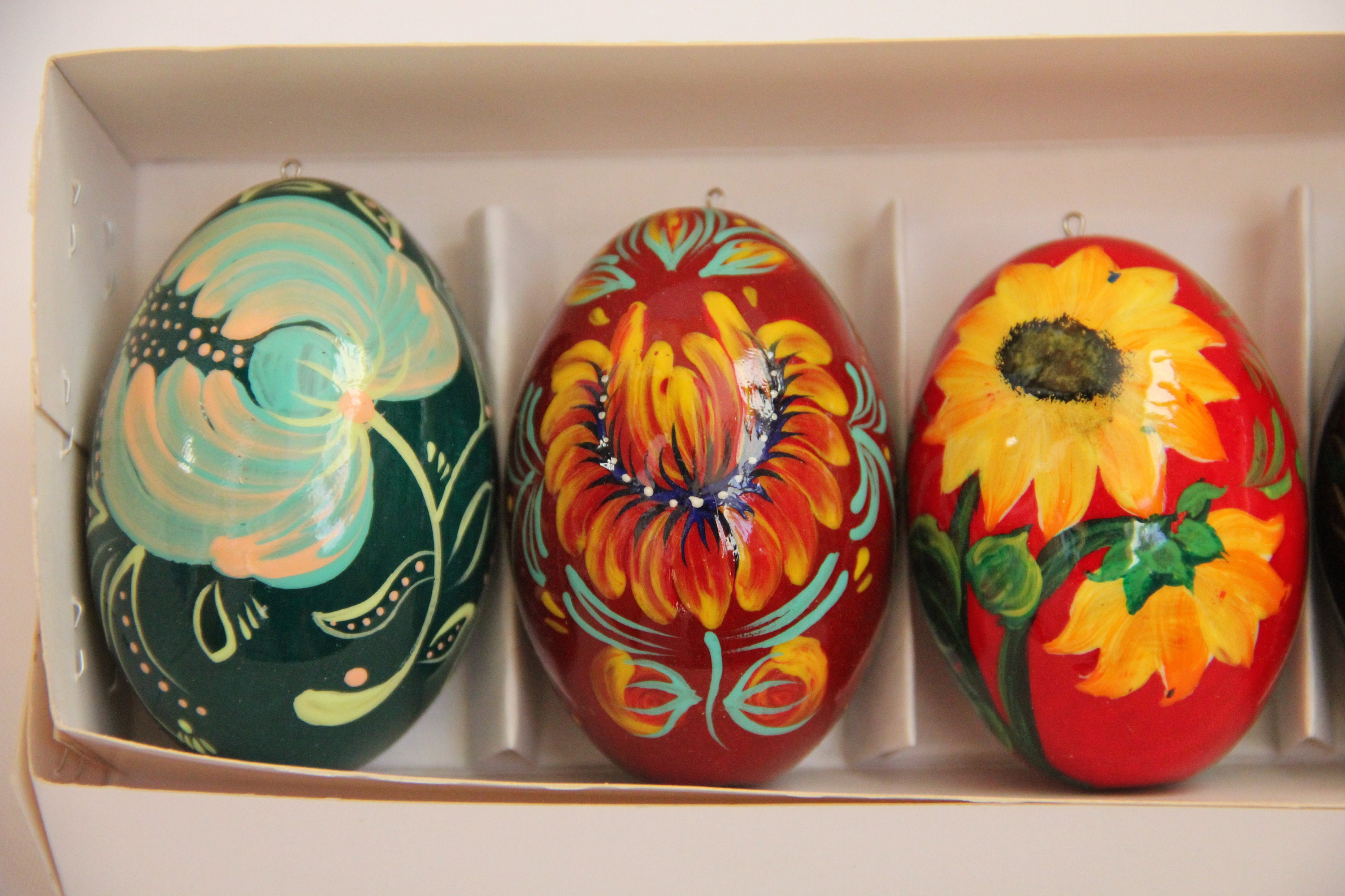 Ukrainian Wooden Christmas Tree Ornaments Hand Painted Home | Etsy