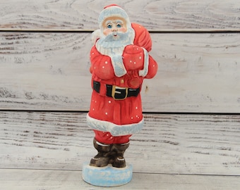 Hand Carved Ukrainian Father Frost Santa, Hand Painted Linden Wood Christmas Decor