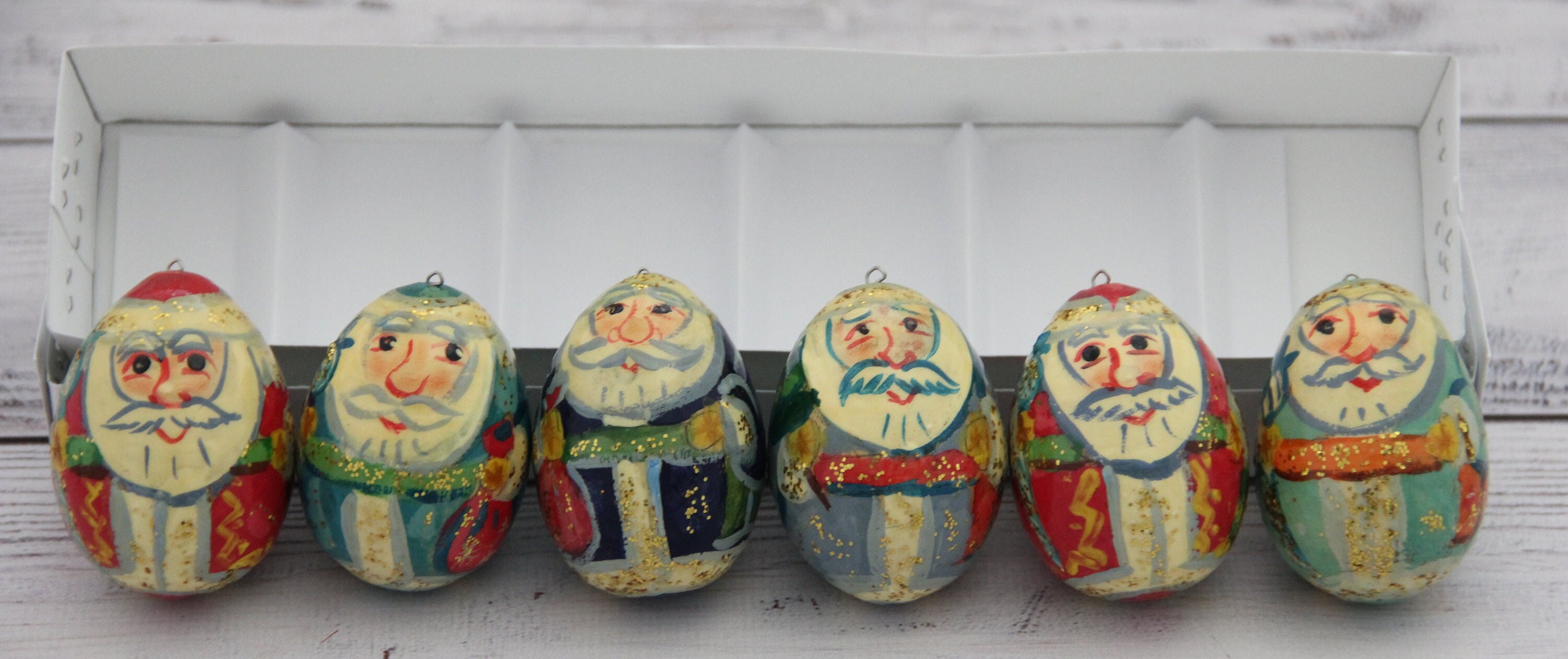 Ukrainian Wooden Christmas Tree Ornaments Hand Painted Home - Etsy