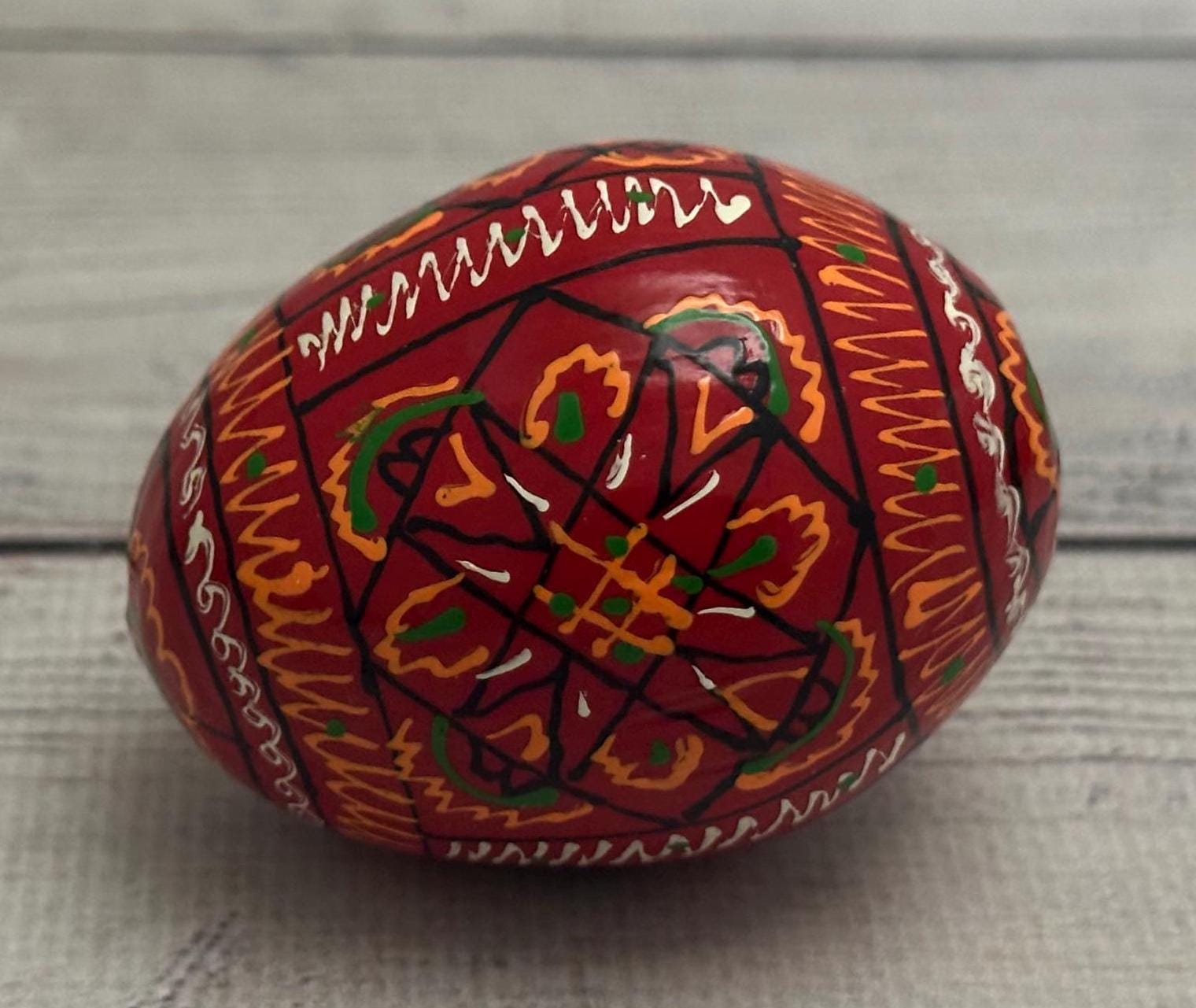 Hand Painted Wooden Easter Egg Ukrainian Pysanka Petrykivka Pysanky Set ...