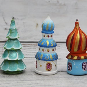 Ukrainian Wooden Christmas Tree Ornaments Hand Painted Home - Etsy