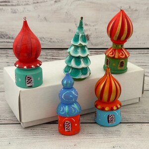 Juego de adornos navideños ucranianos de madera pintados a mano, decoración para el hogar en madera de tilo
