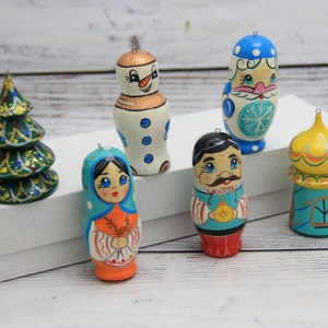 Ukrainian Wooden Christmas Tree Ornaments, Hand Painted, Home Decor, Christmas Gift , Christmas Decorations
