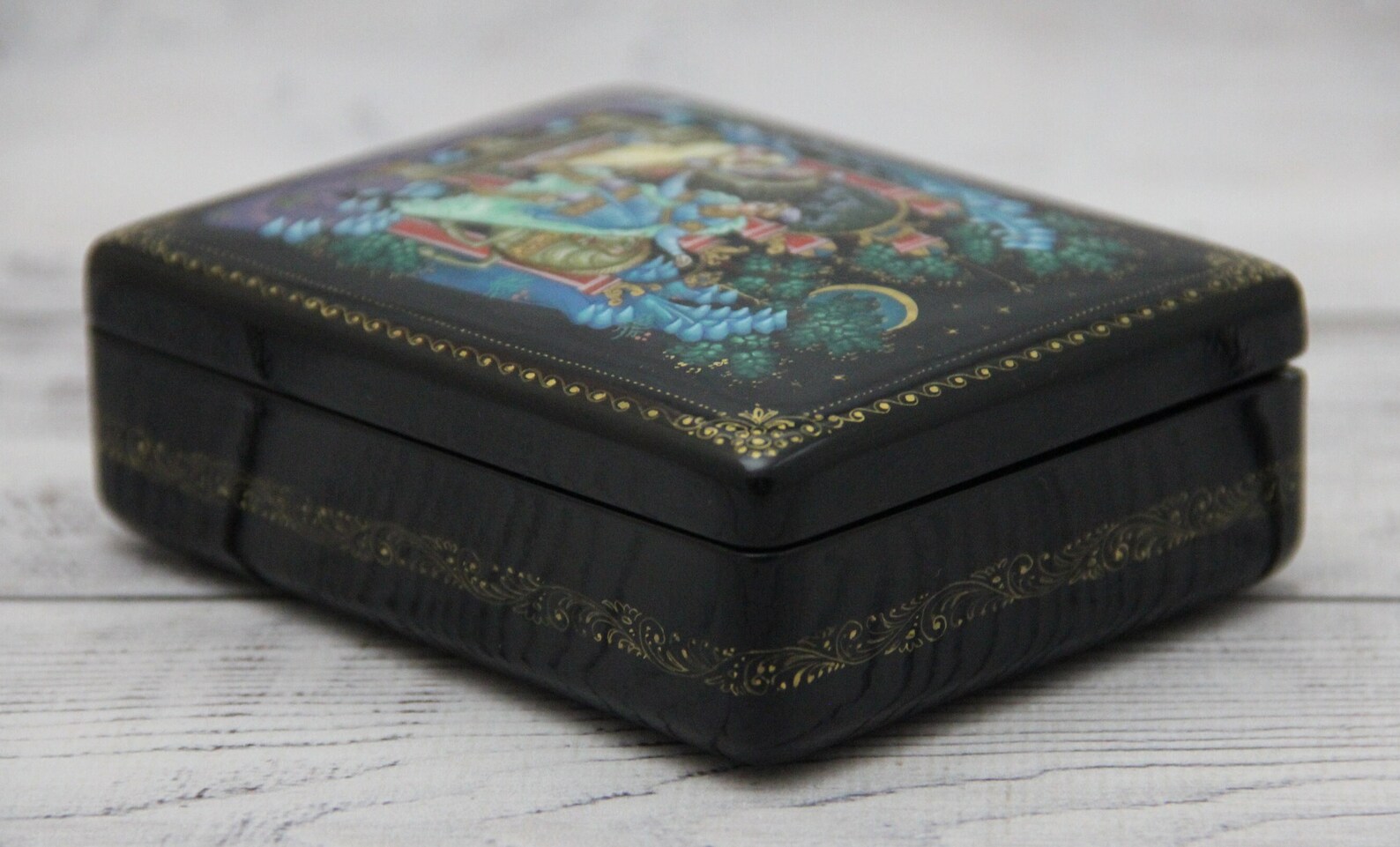 Ukrainian Lacquer Box Kholui Art Painting School the Etsy