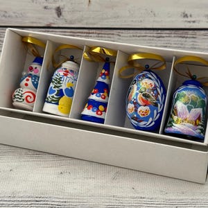 Ukrainian Wooden Christmas Tree Ornaments, Hand Painted, Home Decor, Christmas Gift, Christmas Decorations
