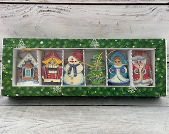 Made in Ukraine, Ukrainian Wooden Christmas Tree Ornaments, Hand Painted, Home Decor, Christmas Gift, Christmas Decorations