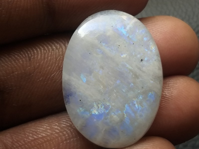 1 Piece MM Size 33x24x6 Natural Rainbow Moonstone Gemstone Cabochon Blue AAA Quality Rainbow Moonstone Wholesale Cabochon Gemstone Crt 38