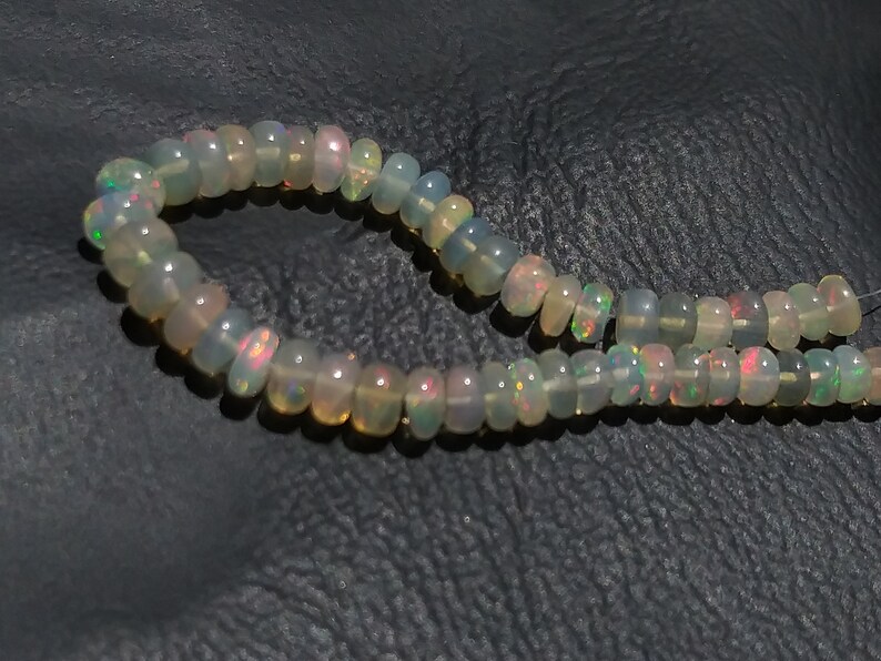 4.5X4 mm size 40 piece strand Natural Ethiopian Opal Beads Welo Opal Flashy Fire Beads Amazing Beads Wholesale Gemstone