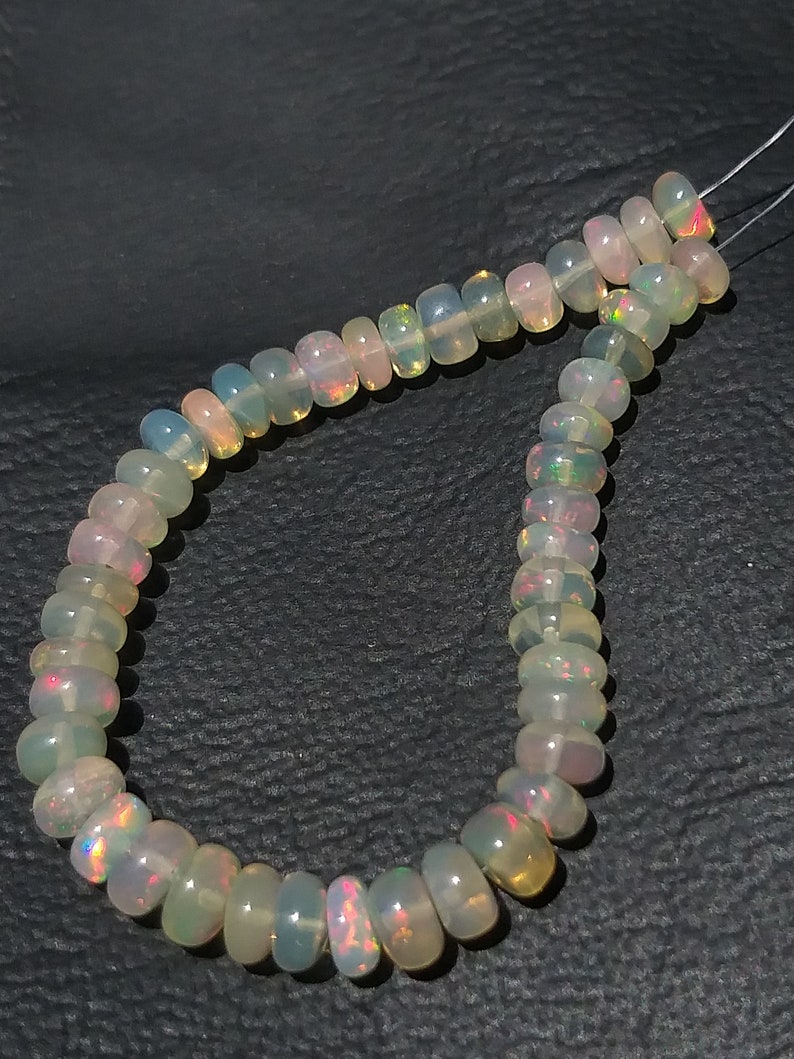 4.5X4 mm size 40 piece strand Natural Ethiopian Opal Beads Welo Opal Flashy Fire Beads Amazing Beads Wholesale Gemstone