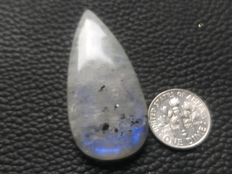 Rainbow Moonstone Gemstone Cabochon Blue Quality MM Size 46x22x6 Natural Cabochon Rainbow Moonstone Wholesale Cabochon Gemstone Crt 48
