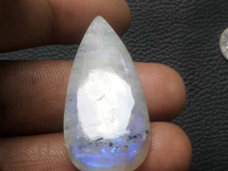 Rainbow Moonstone Gemstone Cabochon Blue Quality MM Size 46x22x6 Natural Cabochon Rainbow Moonstone Wholesale Cabochon Gemstone Crt 48