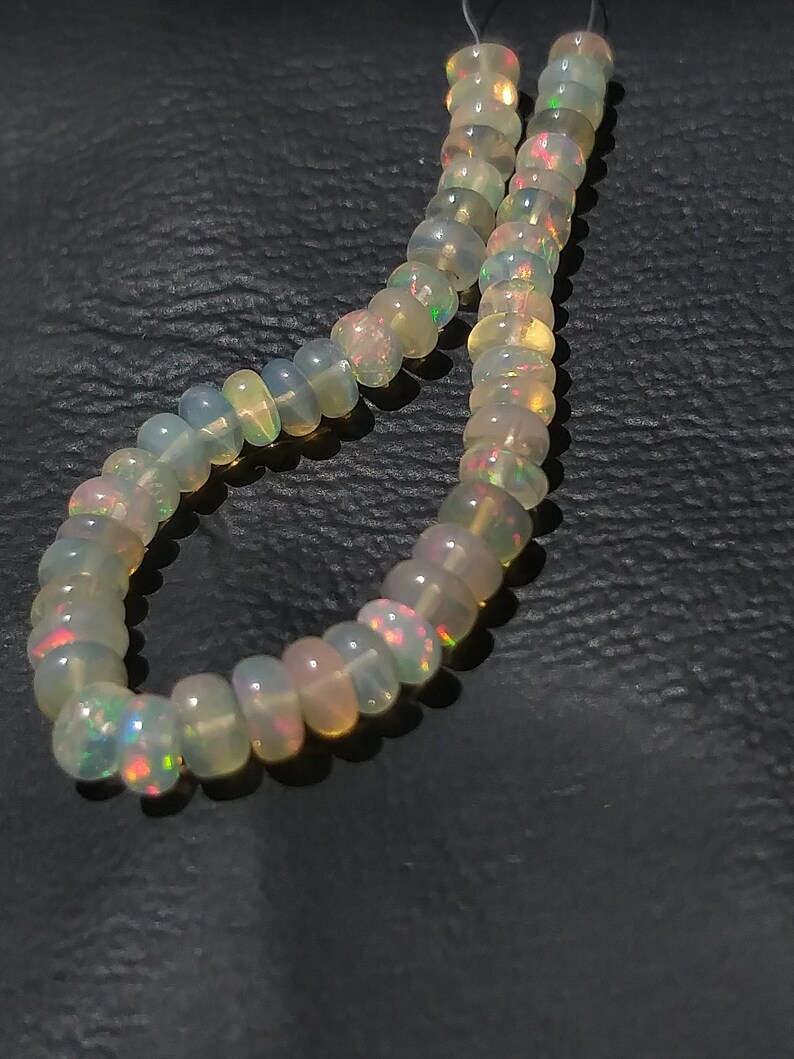 4.5X4 mm size 40 piece strand Natural Ethiopian Opal Beads Welo Opal Flashy Fire Beads Amazing Beads Wholesale Gemstone
