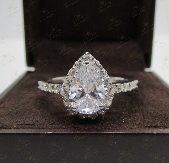 pear cut cz ring