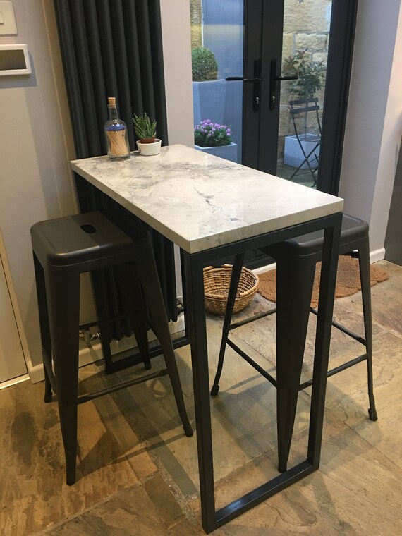 Marble Breakfast Bar Fully Assembled Etsy