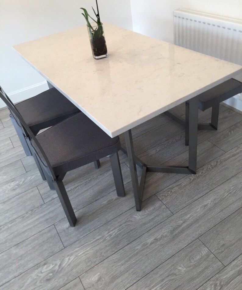 Carrera Quartz Granite Dining Table steel Frame TABLE ONLY Etsy Australia