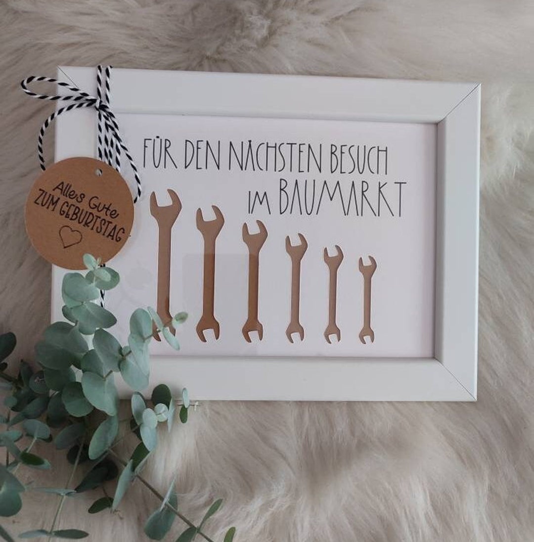 Geldgeschenk Geburtstag Mann / VERSCHIEDENE Motive / im A5 Bilderrahmen