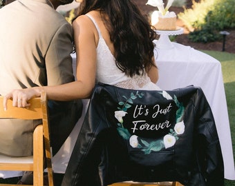 Personalized Bride Leather Jacket, Wedding Painted Custom Jacket, Bride To Be, Future Mrs, Bride Gift, Mrs Jacket, Bridal Party Gift.