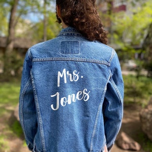 Bride Jean Jacket, Wedding Jean Jacket, Mrs Denim Jacket, Bride to Be ...
