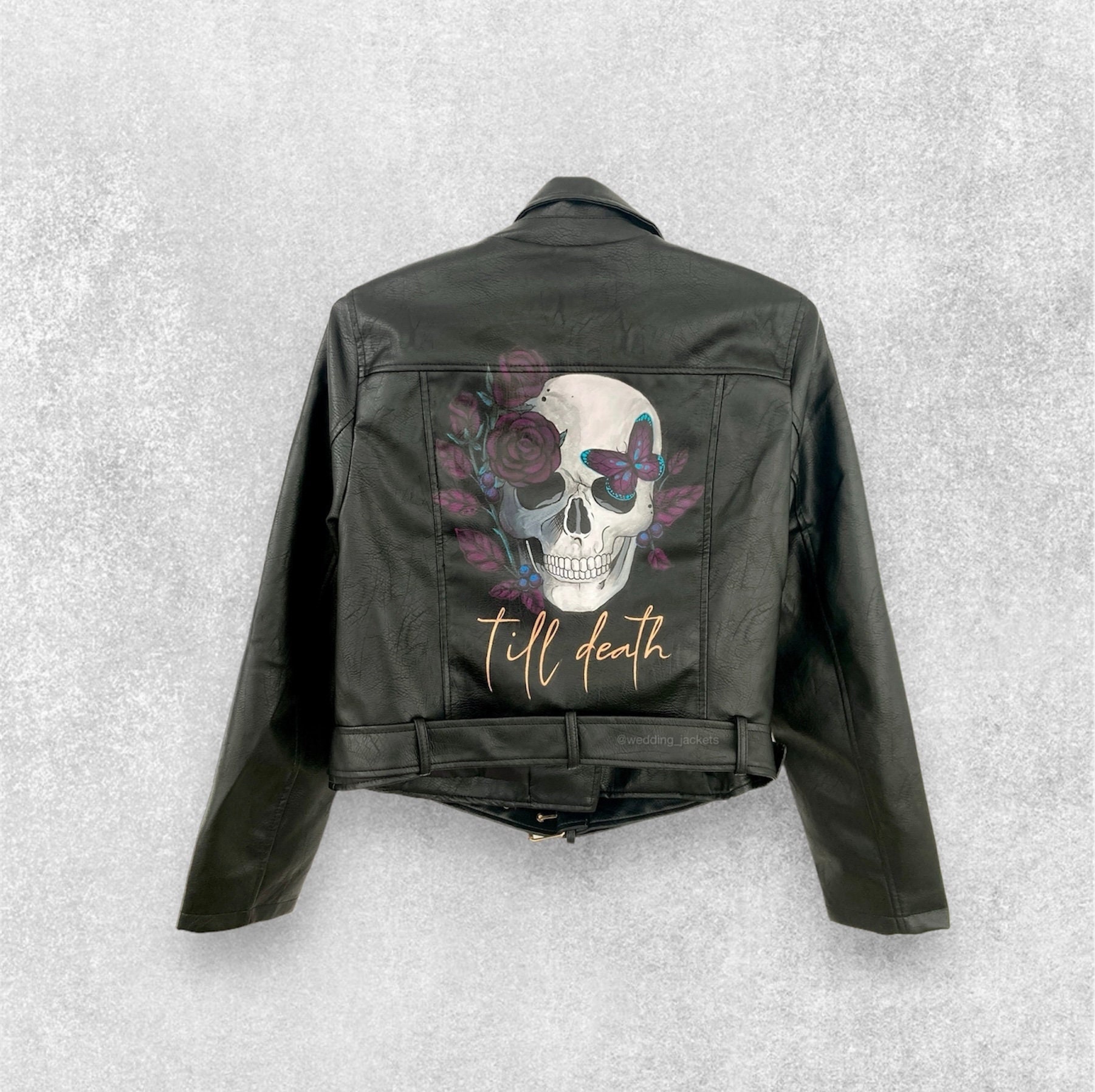 Leather Skull Jacket - Etsy