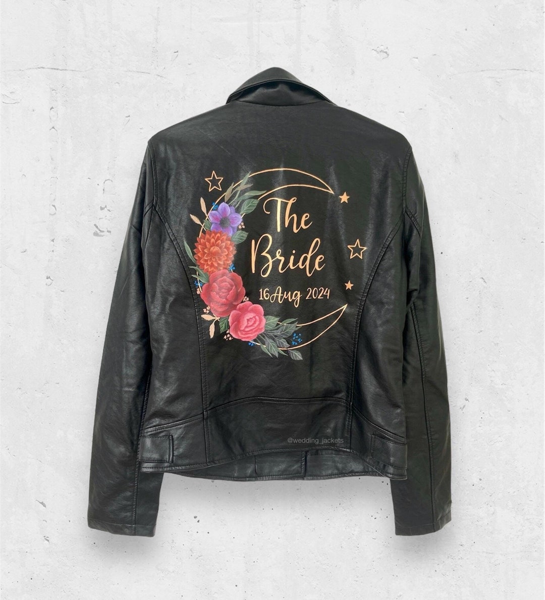 Personalised Leather Jacket Wedding Leather Wedding Outerwear Wedding Dress Personalised Leather Personalised Leather Jacket Wedding Leather Wedding Outerwear Wedding Dress Personalised Leather