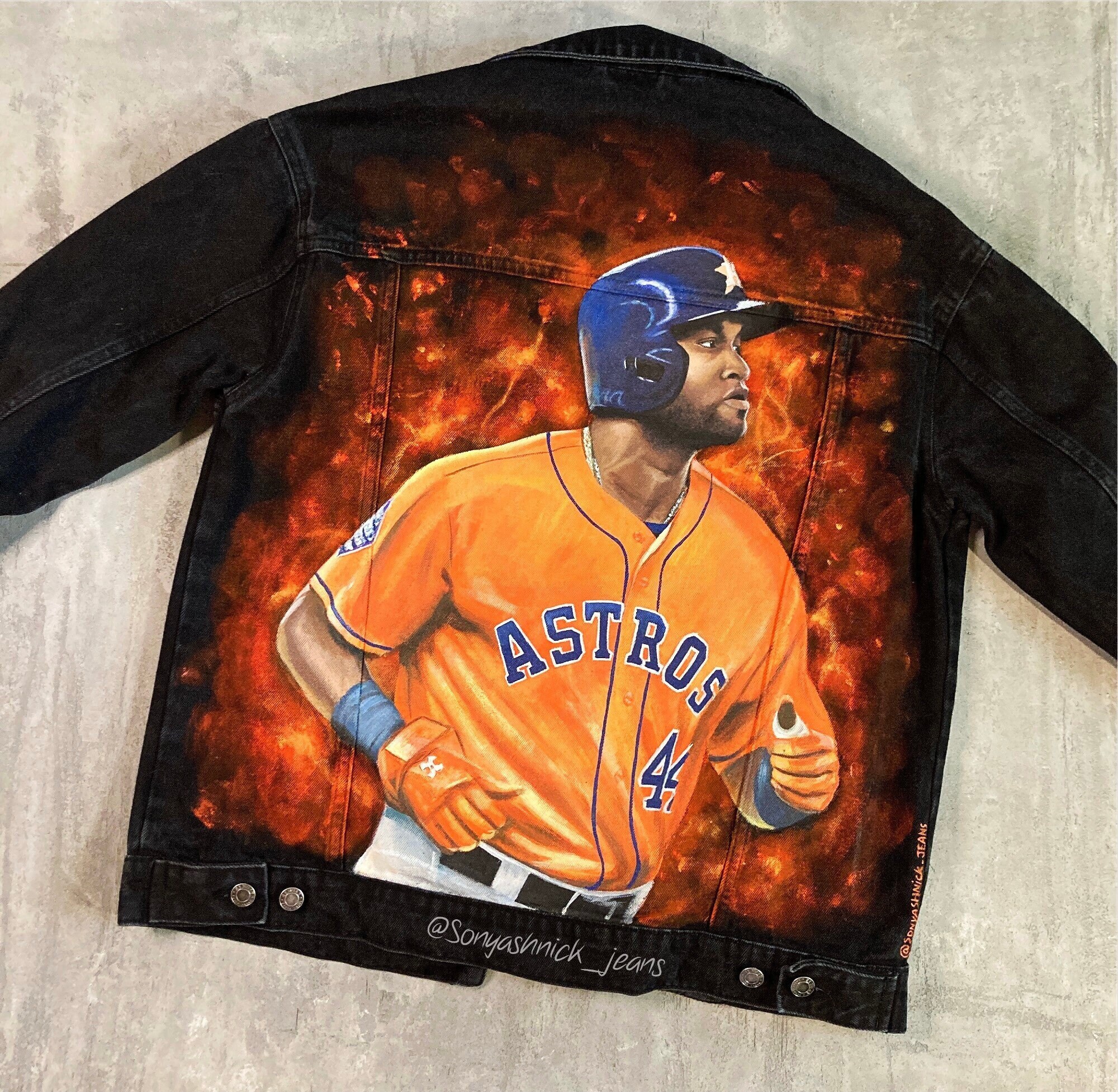 Hand Painted Baseball Denim Jacket - Etsy