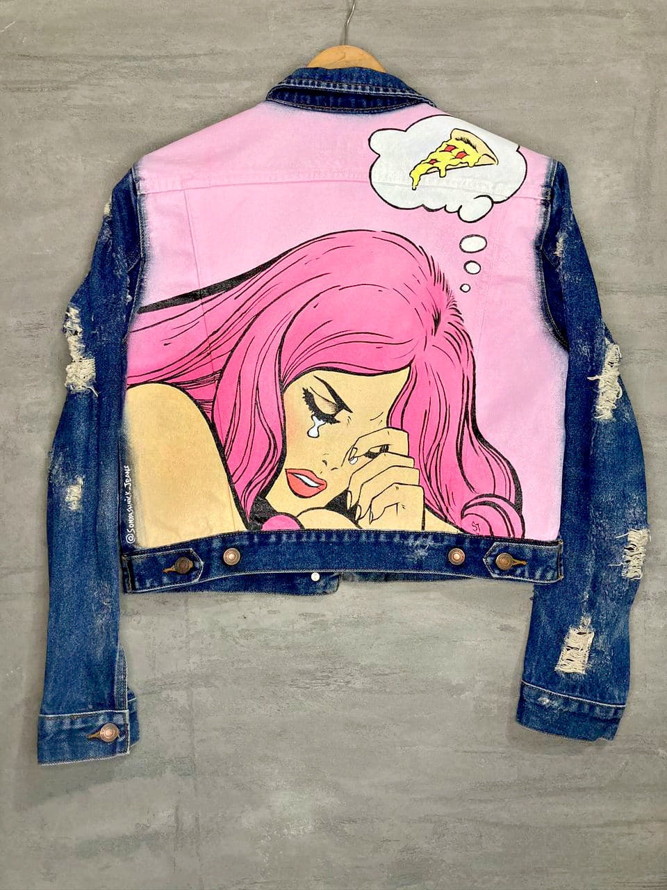 Mitote' Hand Painted Denim Jackets: Custom Clothing