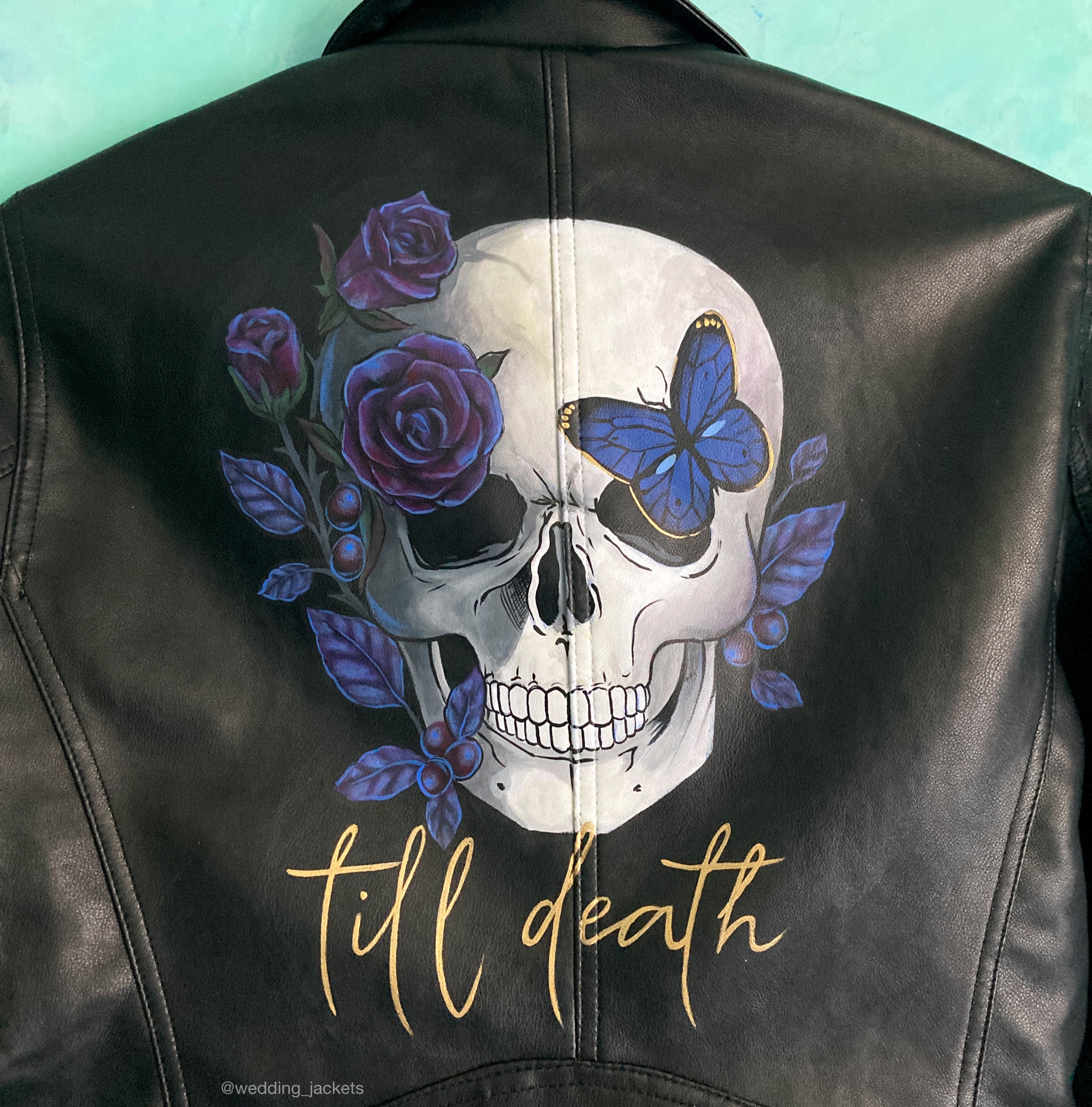 40s Sports jacket with skull paint