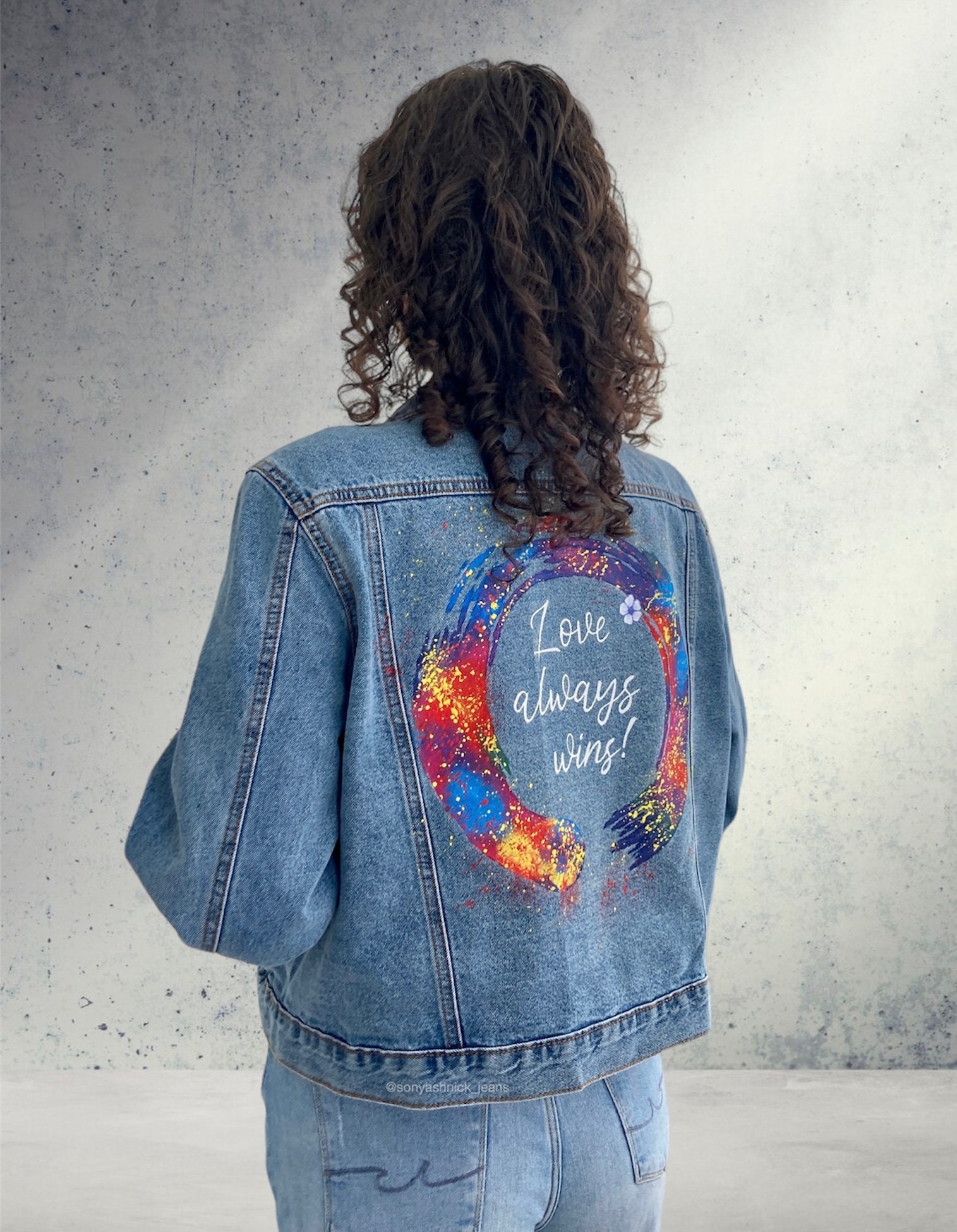 Pride Denim Jacket, LGBT Jacket, Hand Painted Denim Jacket, Pride