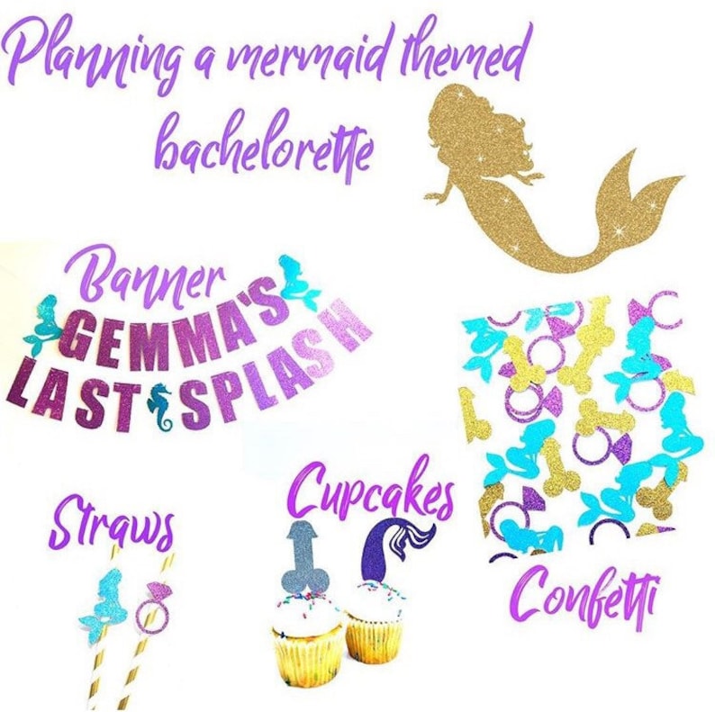Last Splash Bachelorette Straws Mermaid Bachelorette Party mermaid Straws Beach Bachelorette Straws Penis straws penis confetti