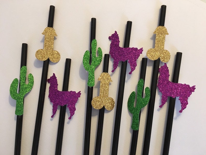 Final Fiesta Bachelorette Party Fiesta Bachelorette Straws Penis Straws Cactus Straws