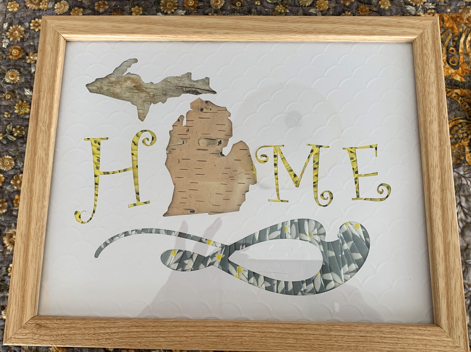 Michigan Home Wall Art State Art Home Decor Gift | Etsy