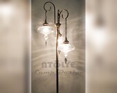 floor lamp mid century floor lamp standing lamp glass metal floor lamp pyrex glass lamp rustic floor lamp unique floor lamp
