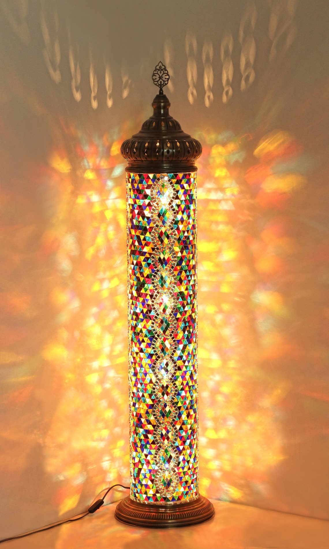 Amazing turkish floor lamp turkish lampmosaic lampstanding Etsy