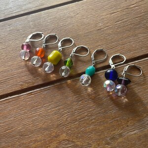 Rainbow Glass Knit Crochet Stitch Markers
