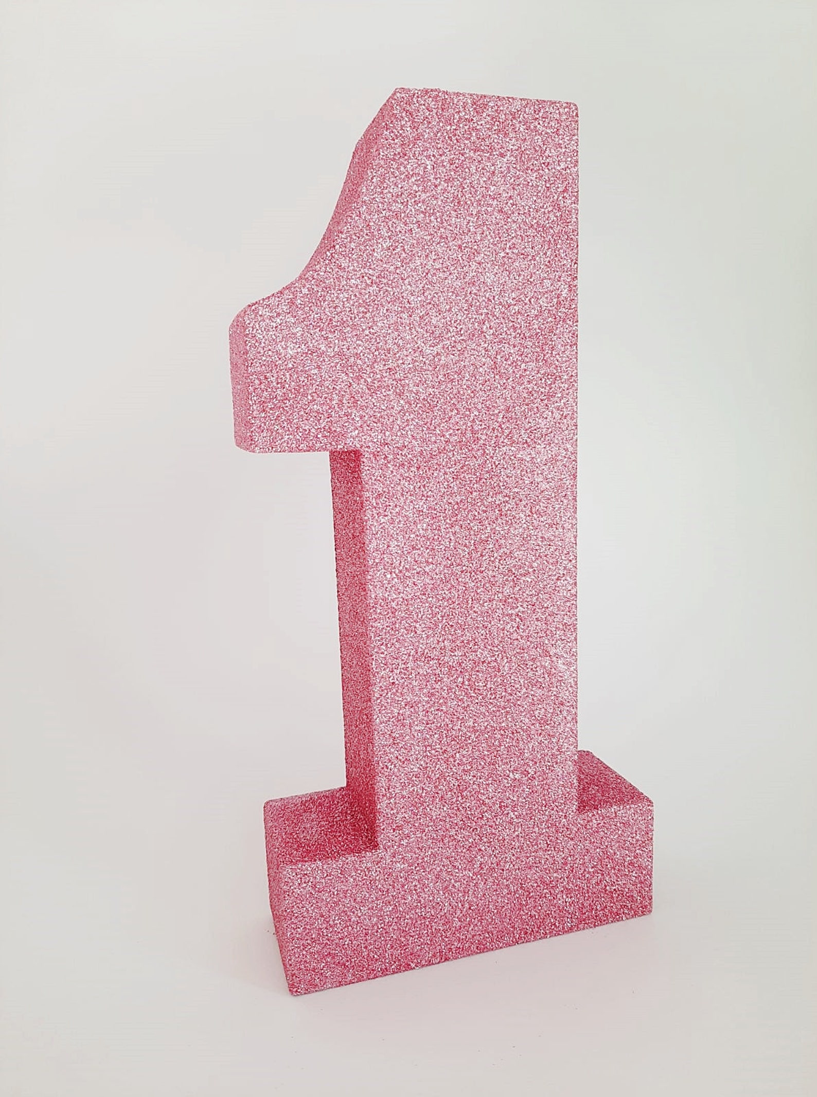 First Birthday Pink Decor Selfstanding Number One Pink - Etsy