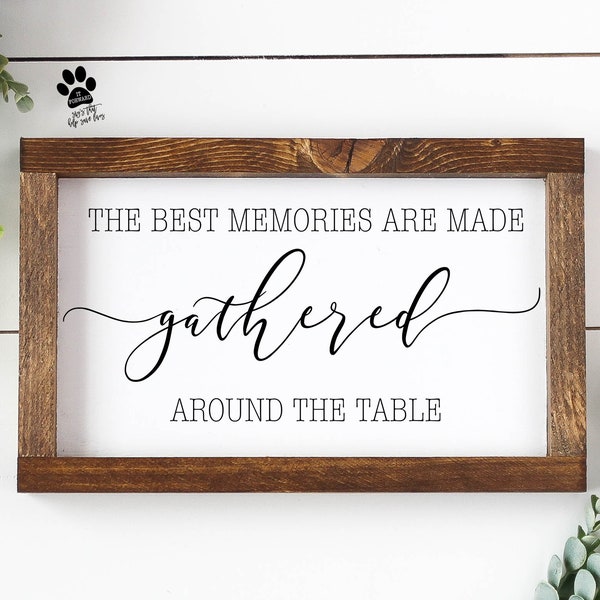 The Best Memories Are Made Gathered Around The Table, Kitchen Svg, Dining Room Svg, Cut Files, Svg Files, Svg, Png, Silhouette, Cricut, 013