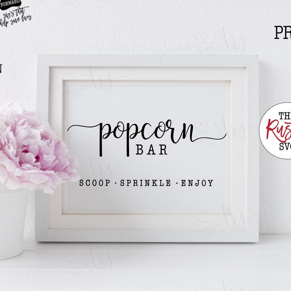 Popcorn Bar Etsy