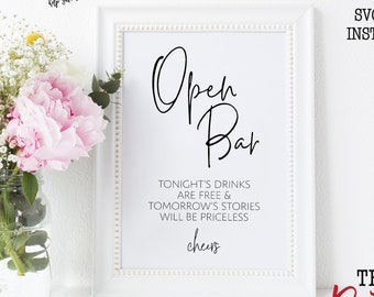 Download Open Bar Sign Svg Etsy