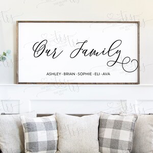Our Family Sign, Printable Our Family Sign, Family Names Svg, Family ...