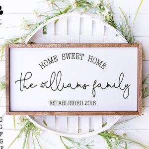 Home Sweet Home, Printable Home Sweet Home Sign, Last Name Svg, Family Name Svg, Family Name Sign, Svg Files, Svg,Pdf,Cricut,Silhouette, 050