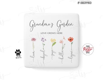 Grandma's Garden Magnet, Birth Month Flower Magnet, Gift For Grandma, Flower Grandma Magnet, Mother's Day Gift, Grandma Magnet, Magnet,  027