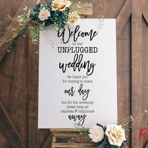 Download Unplugged Wedding Sign Unplugged Wedding Svg Printable Etsy