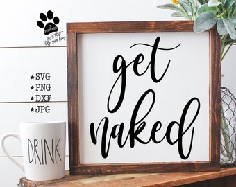 Bathroom Naked Sign - Etsy
