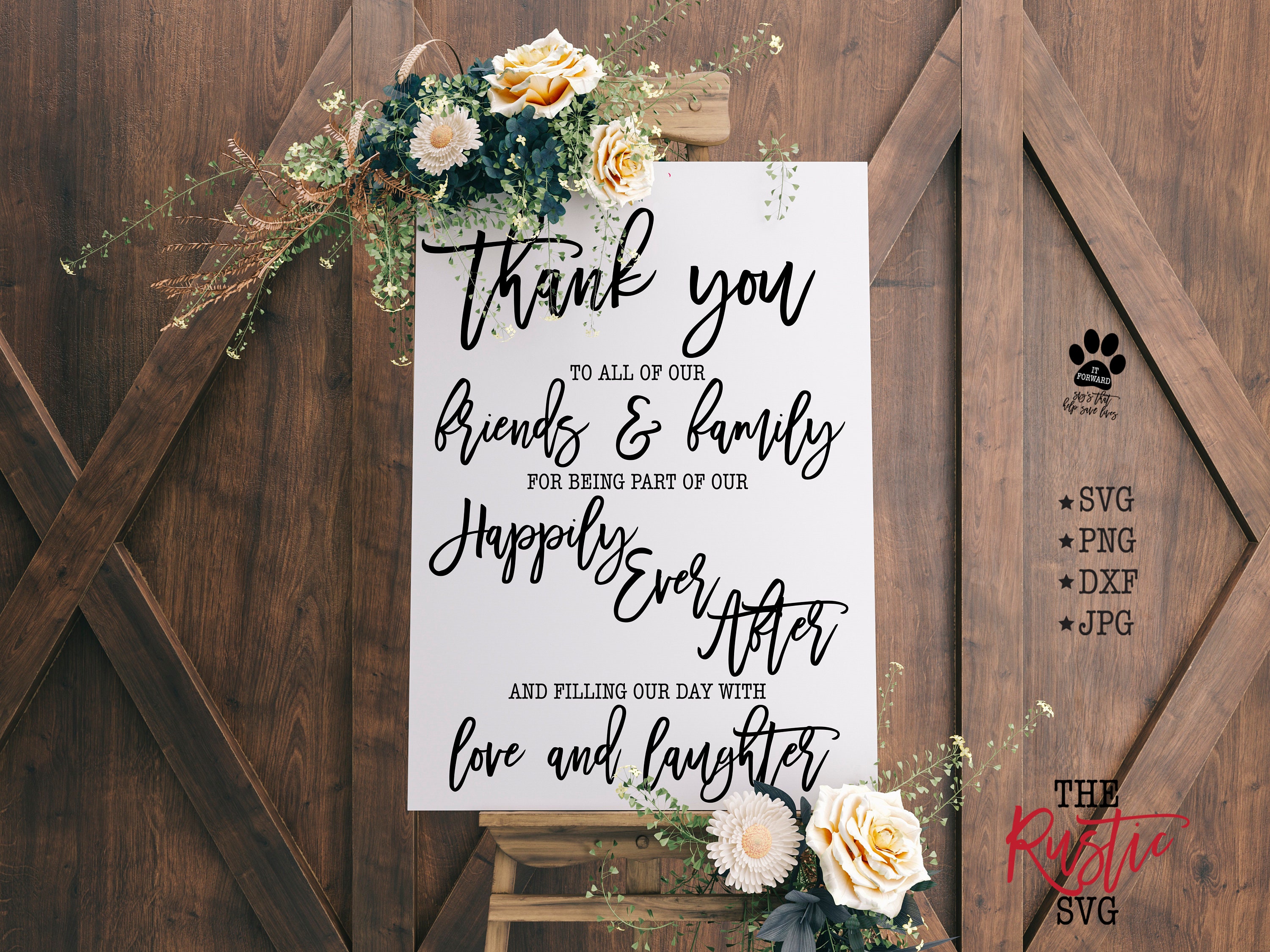 Download Printable Wedding Sign Wedding Svg 004 Thank You To All Of Our Friends And Family Svg Wedding Thank You Sign Personalized Wedding Sign Art Collectibles Drawing Illustration Commentfer Fr